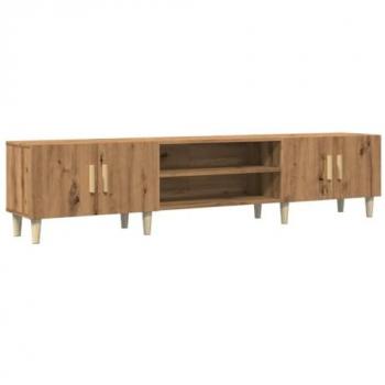 Mueble de TV madera de ingeniería roble artisan 180x31,5x40 cm, soporte de TV, aparador de TV, mueble HiFi, banco de TV, armario de TV