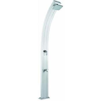 Ducha Solar Poolstar Aluminio Spring Gris Ds-A122nx - 30L Formidra Ducha Solar Exterior - Aluminio - Enjuague de Pies, Cabezal y Mezclador - Dimensiones: 26x