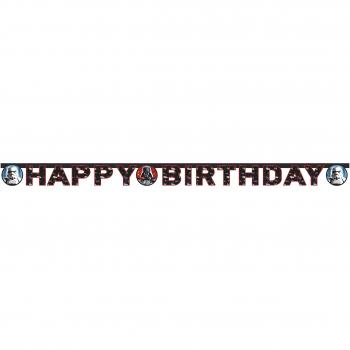 Procos-84169 Happy Birthday Star Wars, color negro/rojo