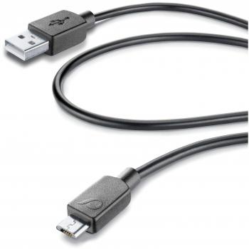 Cable USB A a Micro-USB B de 0.6 metros, macho a macho, color negro