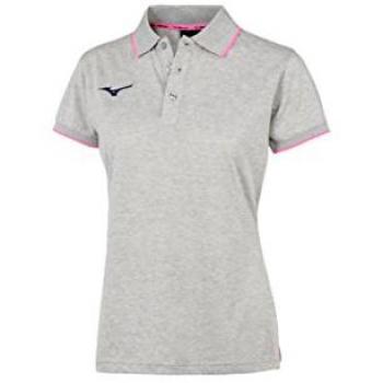 Mizuno Women's Short Sleeve Polo Shirt - Gray, Size 2XL