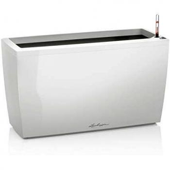 Maceta Rectangular Lechuza Cararo Premium Blanco Brillante 75x30xh42,5 cm