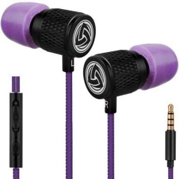 LUDOS Ultra Auriculares con Micrófono y Cable, Máxima Comodidad, Sonido Cristalino, Agudos y Graves Equilibrados, Nueva Espuma Viscoelástica, Cable Duradero, Graves, Control de Volumen
