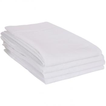 Deconovo Cortina Visillos Suave con Ojales Juego de ４ Piezas 140 x 175 cm Blanco