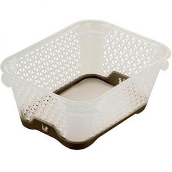 Keeeper Mini cesta antideslizante, DIN A7, 16 x 12 x 7 cm, Jonas, transparente marrón
