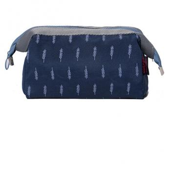 bismarckbeer - Bolsa de aseo Dark Blue Leaf talla única