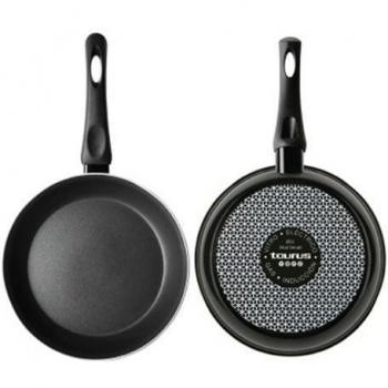 Taurus Sartén Acero Esmaltado, Negro, 30 cm
