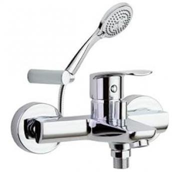 Conjunto Grifo Baño-Ducha Monomando Cromado con Sistema C2 de Ahorro de Agua y Accesorios New Fly - Ramon Soler