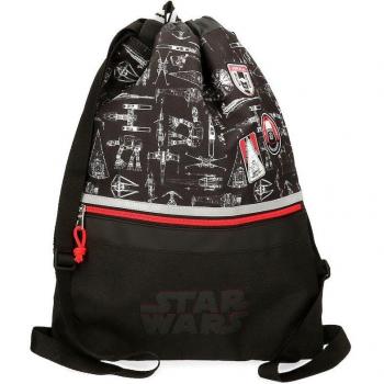 Mochila Saco Star Wars Space Mission con Bolsillo Frontal, 35 cm x 46 cm x 0.5 cm en Poliéster Color Negro