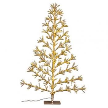 Árbol de Navidad Dorado de PVC y LED con 496 luces, altura 120 cm