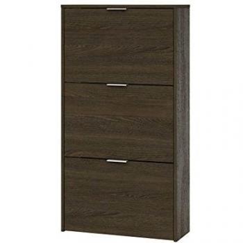 Habitdesign LC7877E - Zapatero 3 Puertas, Zapatero Estrecho Capacidad de 18 Pares de Zapatos, Medidas: 113 cm