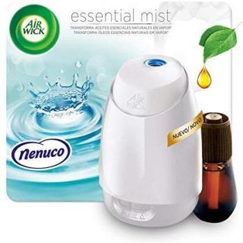 Air Wick Essential Mist - Aparato y recambio de ambientador difusor, esencia para casa con aroma a nenuco - pack de 1 aparato y 1 recambio