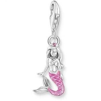 Thomas Sabo Sterling Silver Little Mermaid Charm with Enamel and Corundum