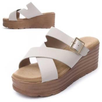 Sandalia Cómoda para Mujer Montevita Wedsun3 83247 Beige Talla 38