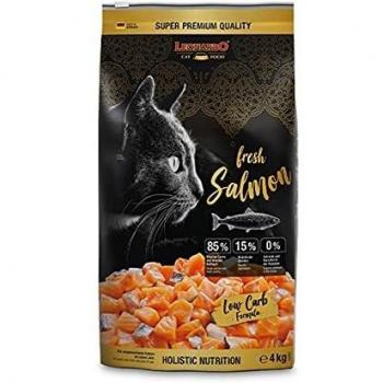 Leonardo Fresh Salmon [4 kg] Alimento para Gatos | Alimento seco para Gatos con un 85% de Carne Fresca | Alimento Completo para Gatos Adultos de Todas Las Razas a Partir de 1 año de Edad