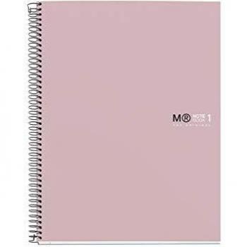 Miquelrius 46578 - Cuaderno Libreta, Tapa Dura Cartón, A4, 80 Hojas de Cuadros de 90 gramos, 4 Taladros, color Arena