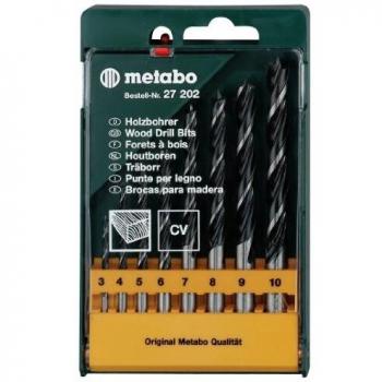 Metabo 627202000 627202000-Estuche 8 Brocas para Madera helicoidales 3/4 / 5/6 / 7/8 / 9/10 mm