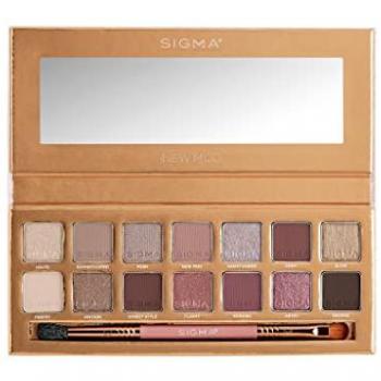 Sigma Beauty New Mod Eyeshadow Palette - Neutral Mauve Eyeshadow Shades - Warm Eyeshadow Shades in Matte, Shimmer and Metallic Finishes - Highly Pigmented Vegan Eye Makeup Palette - Clean Beauty