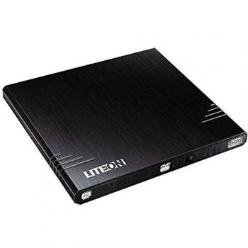 LiteOn eBAU108-11 Ultra-Slim Regrabadora DVD Externa, Negro, USB