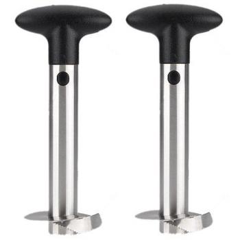 SODIAL(R) 2pcs de acero inoxidable maquina de cortar pina fruta del cortador del Parer de Peeler Corer Gadget Cocina