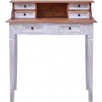 vidaXL Writing Desk with Drawers 90x50x101 cm Solid Mahogany Wood