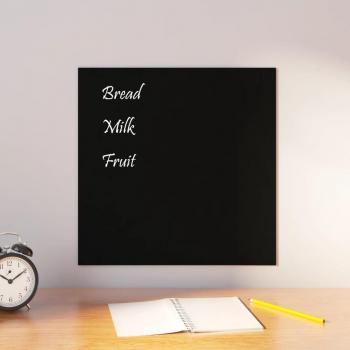 vidaXL Wall-mounted Magnetic Board Black 40x40 cm Tempered Glass