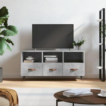 Mueble de TV madera de ingeniería 102x36x50 cm gris hormigón