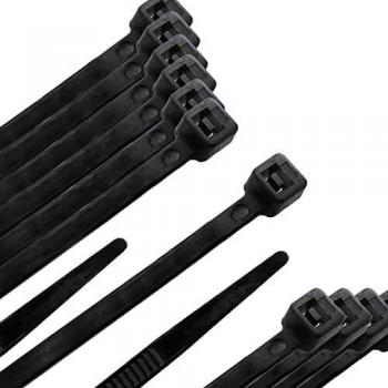 Brida Nylon 100%. Color Negro 7,8 x 540 mm. Bolsa 100 unidades. Abrazadera Plastico, Organizador Cables