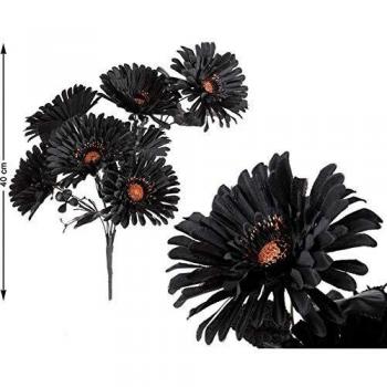 Atosa 39165 Ramo de Margaritas Negro, 40 Cm