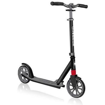 Globber - NL 205 - Patinete plegable de 2 ruedas con suspensión para niños de 8 años + , Negro - Gris