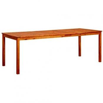 Acacia Wood Garden Table 215x90x74 cm Solid Construction