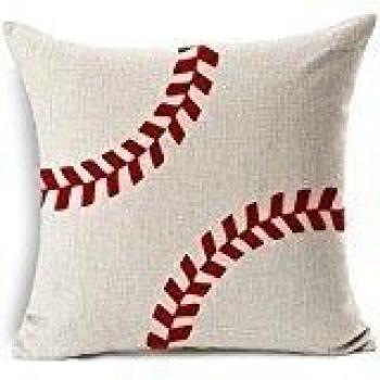 B Lyster shop Baseball Design Cotton & Polyester Soft Zippered Cushion Throw Case Pillow Case Cover