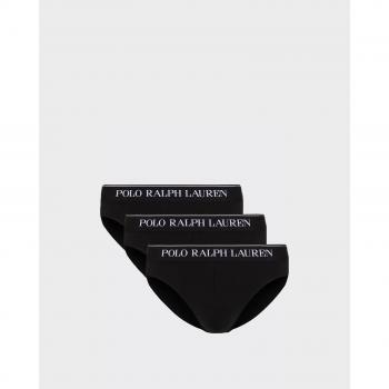 Pack de 3 Slips Ralph Lauren Low Rise Negro, Azul y Rojo - XXL