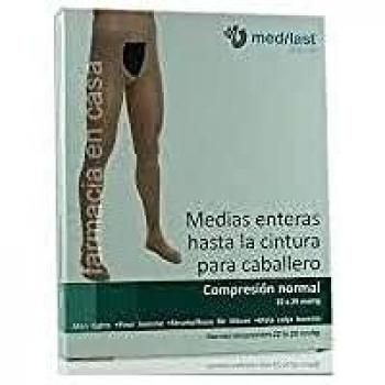 MEDIALAST Media Corta con Puntera Comp. Fuerte Beige XL Pantimedias, Negro, Mujer