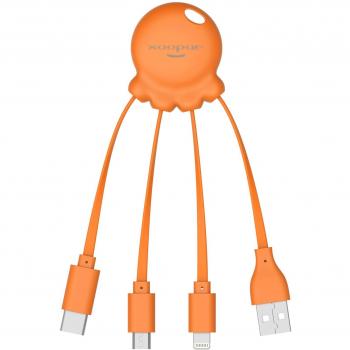 Xoopar Conector eléctrico Lightning/Micro USB/USB C Naranja