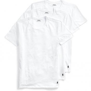 Ralph Lauren Crew Neck T-Shirt 3-Pack White Male Size XL