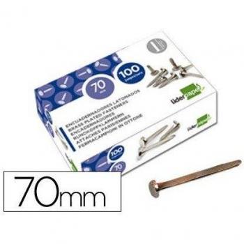 Liderpapel FS18 - Pack de 100 encuadernadores, 70 mm