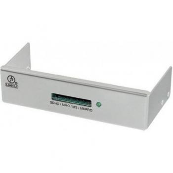 Lian Li CR-26A - Lector (Memory Stick (MS), MMC, MS PRO, MS PRO Duo, SD, SDHC, 102 x 60 x 25 mm, Plata, - Windows XP / Vista & Windows 7(32-bit & 64-bit) - Mac OS 9)