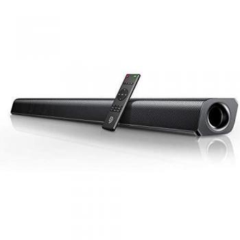 Barra de Sonido 2.0 Canales, BOMAKER Potencia 120 W, 110 dB, con Subwoofer Incorporado, Dispositivo Inalámbrico Bluetooth 5.0, para TV, Cine en Casa, HDMI Óptico, 3,5 mm AUX, USB, ODINE III