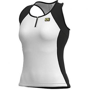 ALÉ Color Block Maillot Ciclista para Mujer en Blanco, Talla S