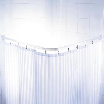 Riel de cortina de ducha universal blanco 160x70 cm Ridder