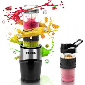 Mini Batidora Eléctrica Duronic BL520 de 500W con Botellas de 400ml y 570ml, Sin BPA, Ideal para Smoothies y Batidos Proteicos