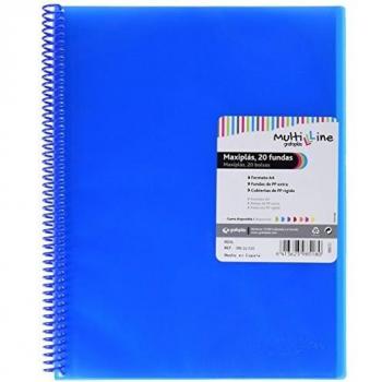 Grafoplás 39832330 － Carpeta con 20 fundas A4－ Color azul