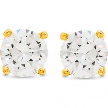 Pendientes Luxenter - Básico Essential de Plata de Ley 925 con Baño de Oro