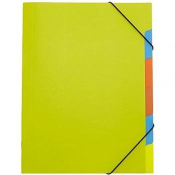Carpeta organizadora PAGNA Funky School A4, 5 compartimentos, PP, verde claro