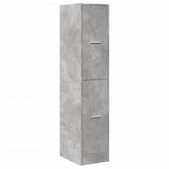 Armario botiquín madera ingeniería gris hormigón 30x41x144,5 cm