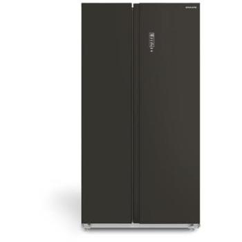Frigorífico Side by Side 550L No Frost - Negro - Modo Vacaciones, Tratamiento Antibacterias, Touch Electrónico, 158W