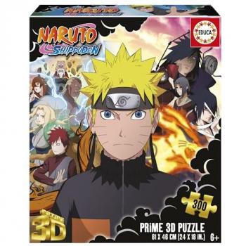 Puzzle 3D Lenticular Naruto Shippuden de 300 piezas con efecto 3D, recomendado para niños y niñas a partir de 7 años