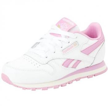 Zapatillas Reebok Classic Leather Niña/Mujer Blancas con Detalles Rosa, Talla 36.5