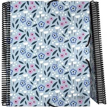Grafoplás 39822184. Carpeta de 30 Fundas Transparentes con Espiral, A4, Cierre de Gomas, Cubiertas Polipropileno con Diseño Spring de Maja Rönnbäck